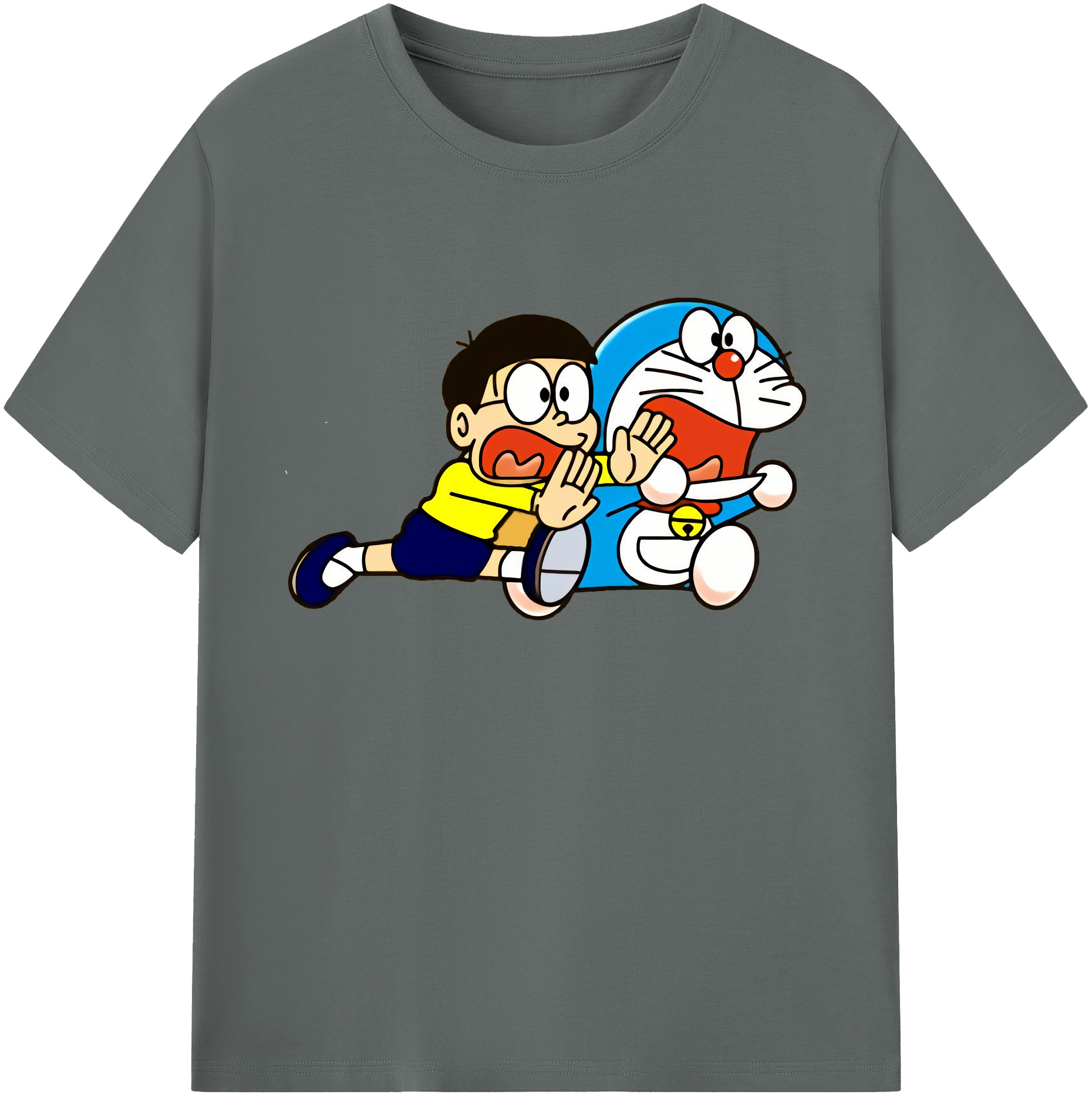 （画像用） ドラえもん Doraemon 綿100％ メンズ半袖Tシャツ｜肌触りやわらか＆通気性
